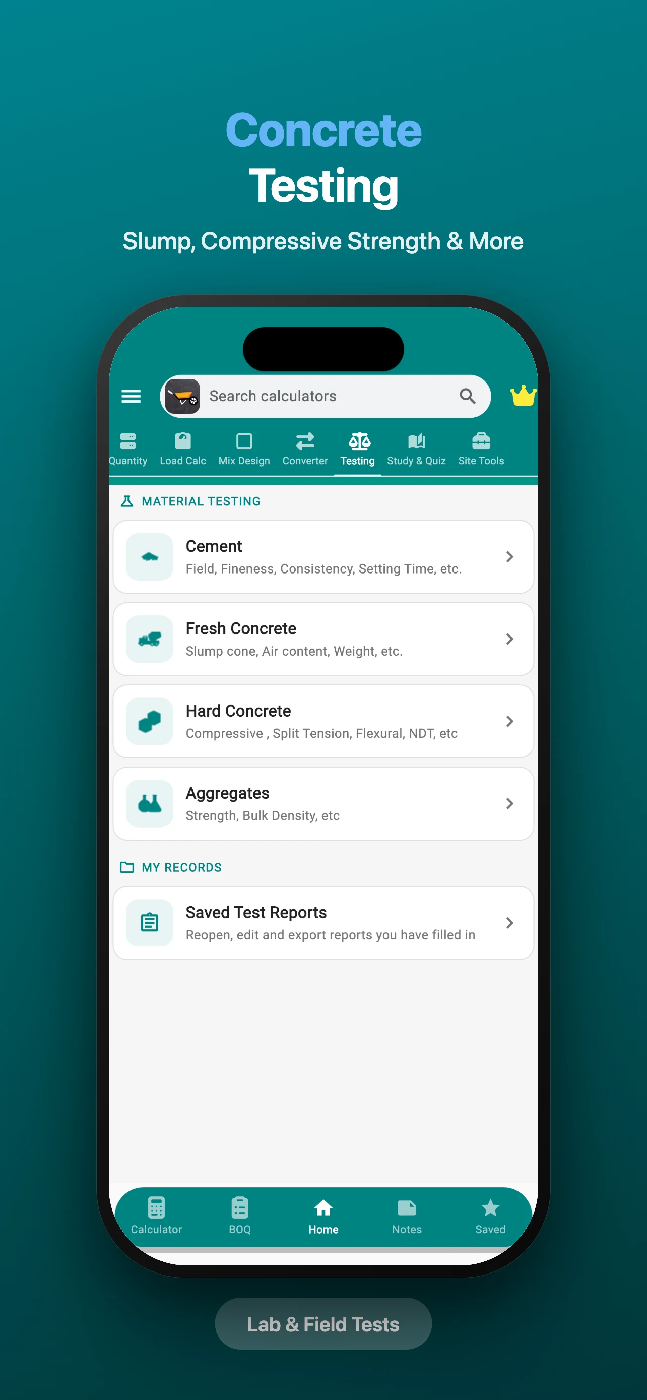 Concrete Calculator A1 PRO screenshot
