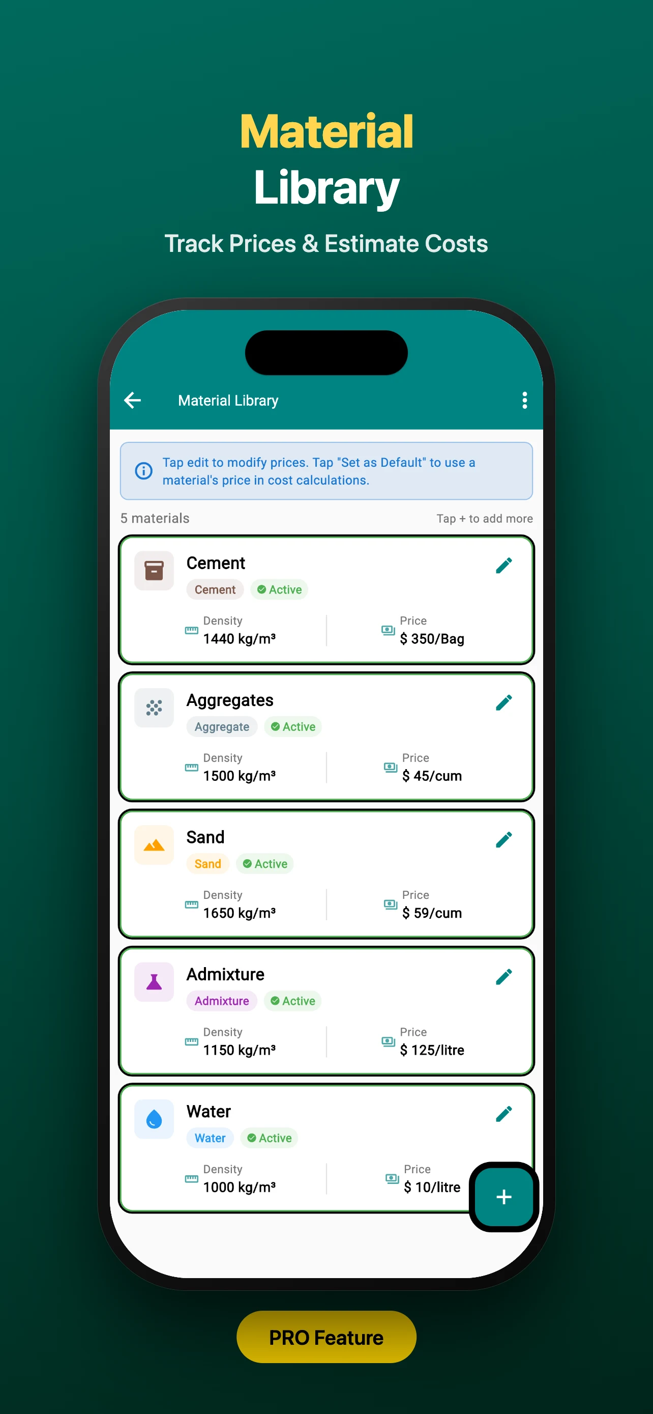 Concrete Calculator A1 PRO screenshot